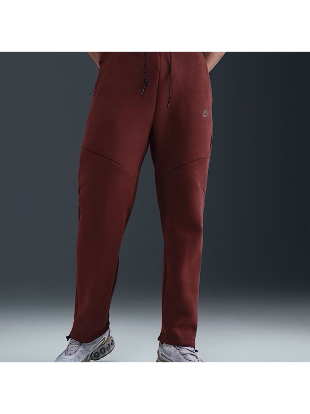 Nike Tech Fleece Open-Hem Pants Men’s Sizes IM0697-619 Dark Team Red